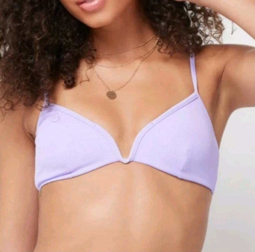 L*Space Helena Bikini Top in Wisteria Purple Size Small NWT